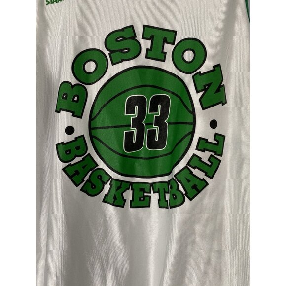 Vtg Larry Bird Boston Celtics Starter Size 48 NBA Training Reversible Jersey - Picture 6 of 11